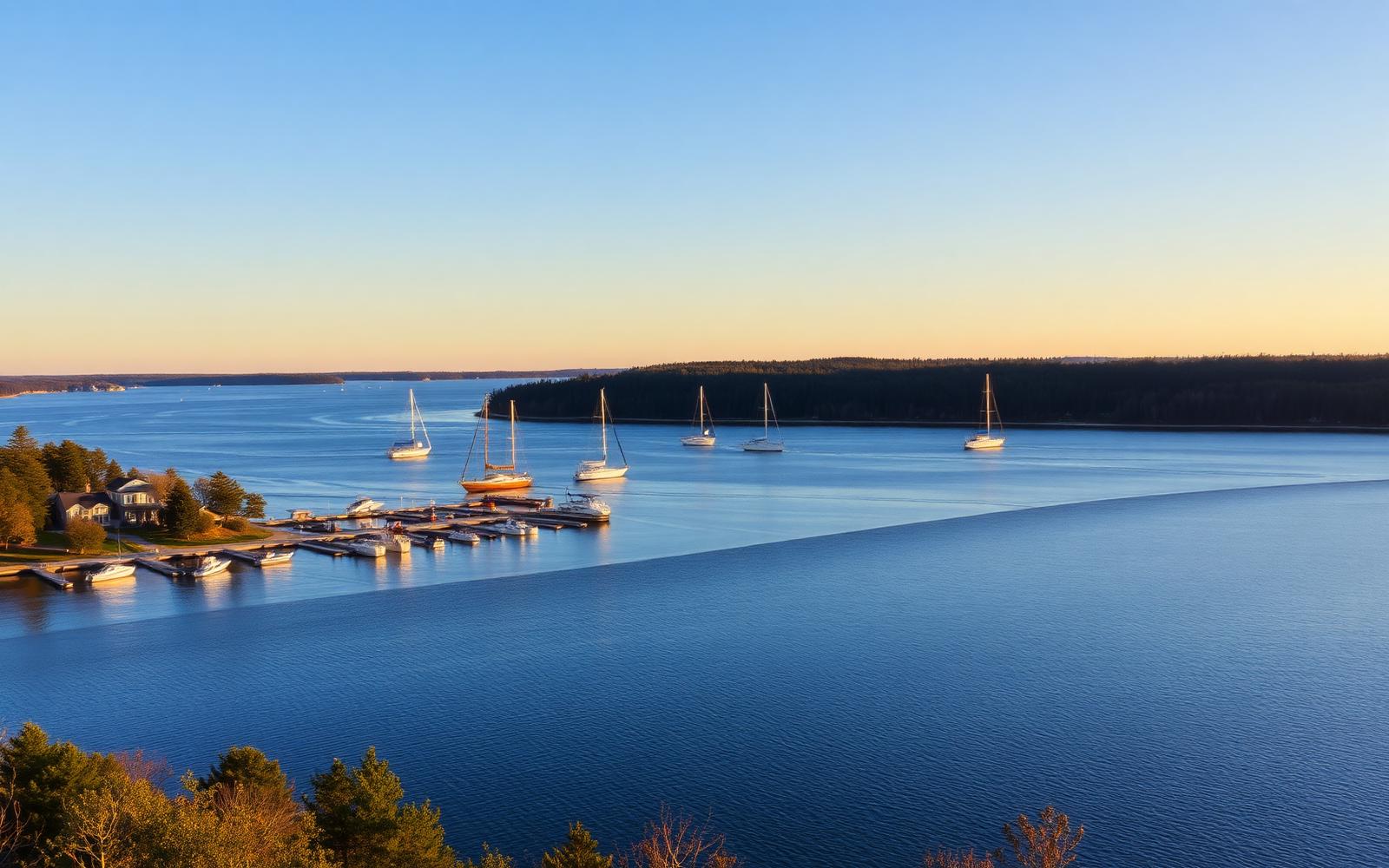 Georgian Bay harbour in Midland, Ontario